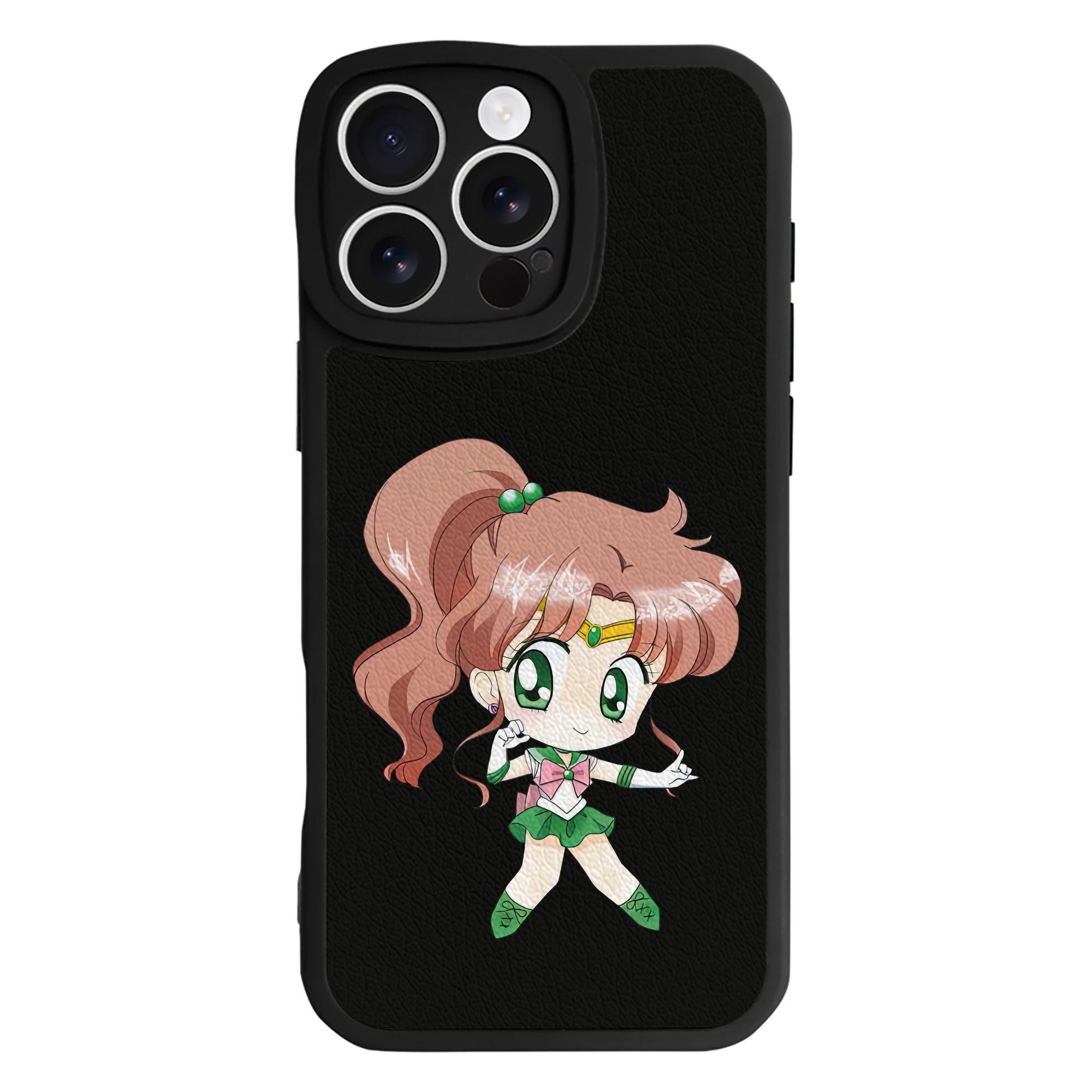 （画像用） 美少女戦士セーラームーン 木野 まこと きの まこと Sailor Moon Kino Makoto （セーラージュピター；Sailor Jupiter） 【iPhone 16シリーズ対応】シリコンスマホケース（レザー調） 材質：シリコン